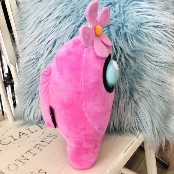 Among Us, Official, 12 Inch, Stuffed, Plush, Pink, With, Flower, New With Tags - Picture 4 of 12